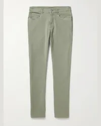 Faherty Pantaloni slim-fit in jersey di misto cotone Verde