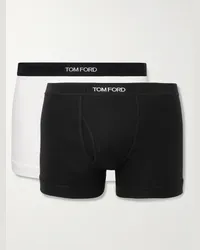 Tom Ford Confezione da due boxer in jersey di cotone stretch Nero