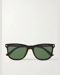 Tom Ford Occhiali da sole in acetato tartarugato e metallo argentato con montatura D-frame Sinatra Tartarugato