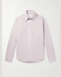 Bottega Veneta Camicia in cotone a righe Marrone