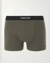 Tom Ford Boxer in cotone stretch Verde