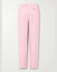 Oliver Spencer Pantaloni slim-fit in lino Fishtail Rosa