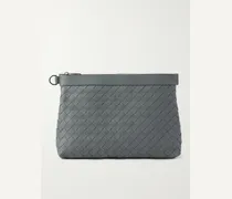 Hydrology Intrecciato Leather Pouch