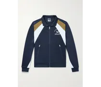 Giacca da golf in jersey tecnico color-block con logo ricamato