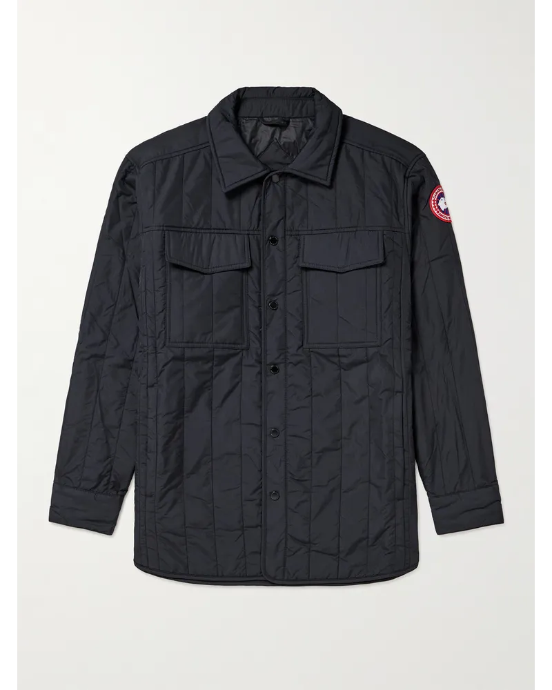 Canada Goose Overshirt in shell trapuntato HyBridge Nero