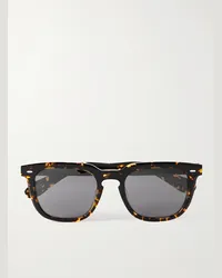 Oliver Peoples Occhiali da sole in acetato tartarugato con montatura D-frame Tartarugato