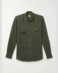 De Petrillo Camicia in lino Verde