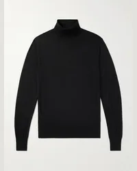 Tom Ford Pullover a collo alto in misto cashmere e seta Nero