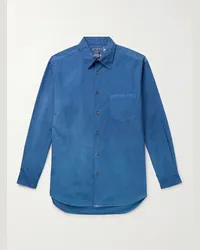 Blue Blue Japan Camicia in chambray di cotone Blu