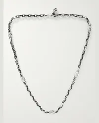 Gucci Burnished Sterling Silver Necklace Argento