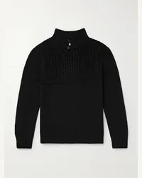 Inis Meáin Pullover in misto lana merino e cashmere Máirtín Beag Galánta Nero