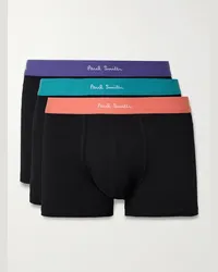 Paul Smith Confezione da tre boxer in cotone biologico stretch Nero