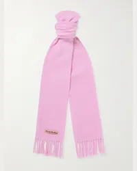 Acne Studios Sciarpa in lana con frange Canada Skinny Rosa