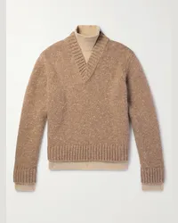 Bottega Veneta Pullover in lana a strati Neutri