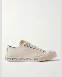 Visvim Sneakers in tela con finiture in pelle Seeger Bianco