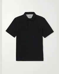 Brunello Cucinelli Polo in cotone piqué Nero