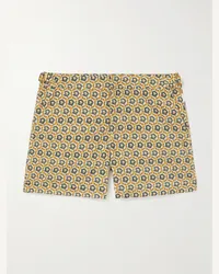 Orlebar Brown Shorts da mare corti slim-fit in tessuto riciclato stampato Setter Giallo