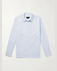 Nili Lotan Camicia in popeline di cotone a righe Finn Blu