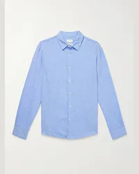 Club Monaco Camicia in lino Luxe Blu