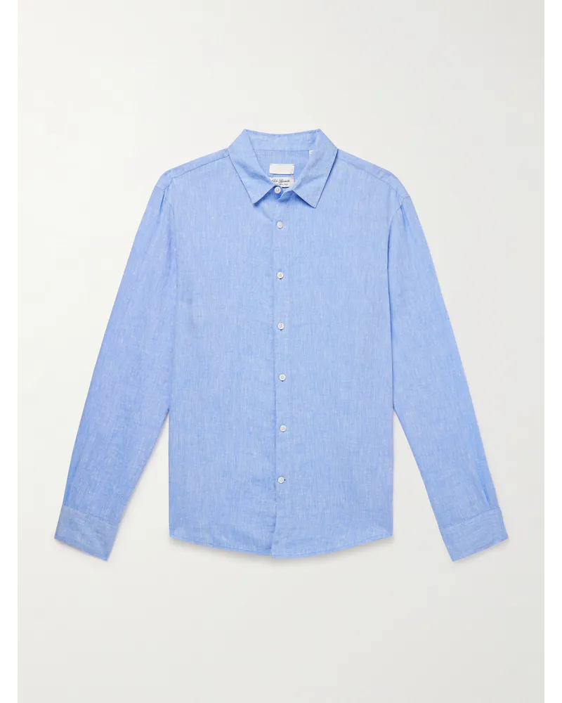 Club Monaco Camicia in lino Luxe Blu