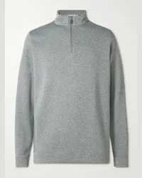 Peter Millar Pullover in pile riciclato con mezza zip Crown Grigio