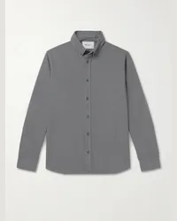 Carhartt WIP Camicia in cotone Oxford con collo button-down e logo ricamato Bolton Grigio