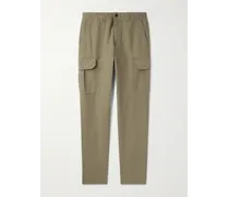 Pantaloni cargo slim-fit a gamba affusolata in cotone stretch