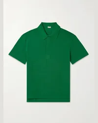 Loewe Polo in cotone piqué con logo ricamato Verde