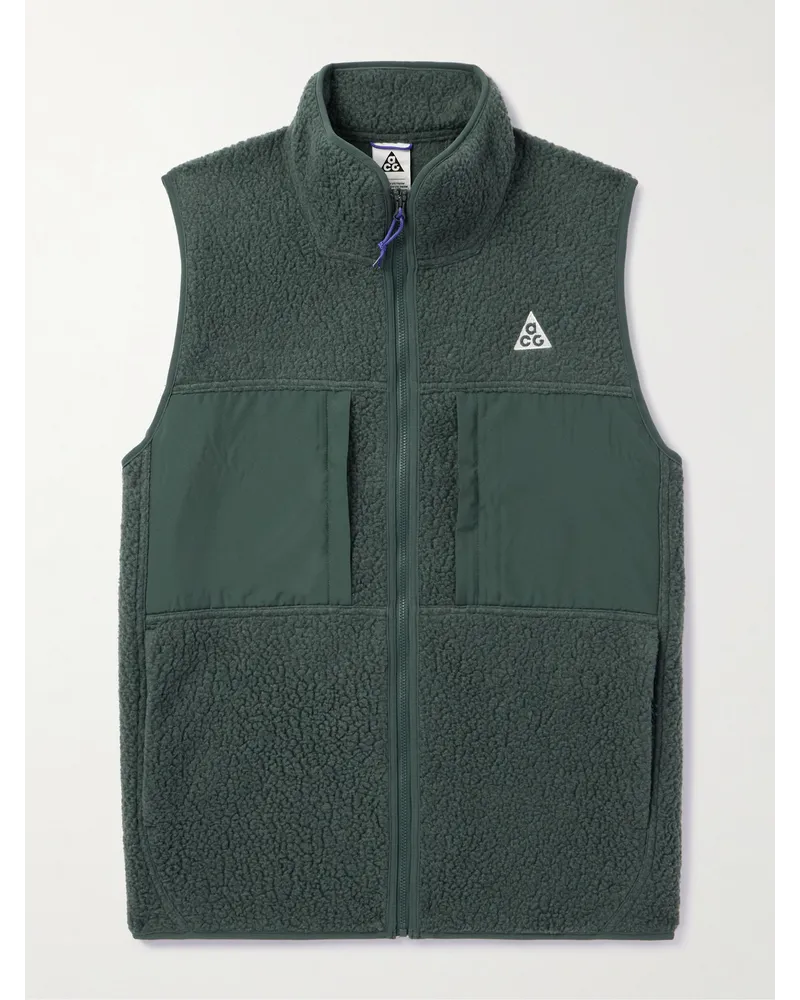 Nike Gilet in pile Polartec® e shell con logo ricamato ACG Arctic Wolf Verde