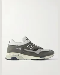 New Balance Sneakers in camoscio e mesh con finiture in pelle 1500 Grigio