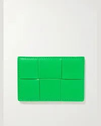 Bottega Veneta Intrecciato Leather Cardholder Verde