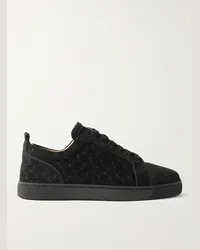 Christian Louboutin Sneakers in camoscio intrecciato Louis Junior Orlato Nero