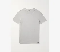 T-shirt in jersey di cotone stretch