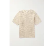 T-shirt in cotone crochet