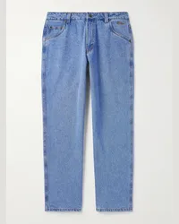 Dime Jeans a gamba dritta con logo ricamato Blu