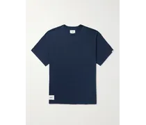 T-shirt in jersey di misto cotone con stampa e logo applicato Academy
