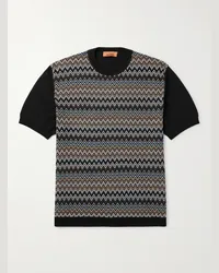 Missoni T-shirt in cotone crochet Nero