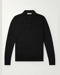 MR P. Polo in lana merino Nero