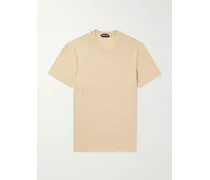 T-shirt slim-fit in jersey di misto cotone
