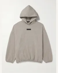 Fear of God Felpa in jersey di misto cotone con cappuccio e logo applicato Neutri