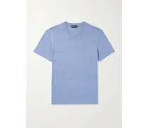 T-shirt slim-fit in jersey di misto cotone