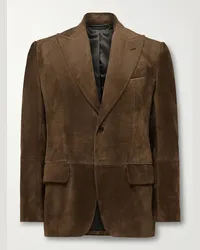 Tom Ford Blazer in camoscio Marrone