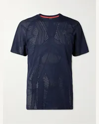 Asics T-shirt in mesh riciclato Metarun Blu