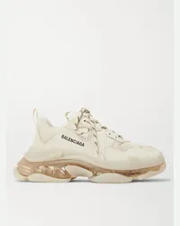 Balenciaga Sneakers in mesh, nubuck e pelle Triple S Clear Sole Neutri