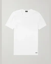 Ermenegildo Zegna T-shirt in jersey di cotone stretch Bianco