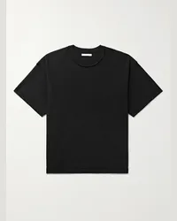 John Elliott + Co T-shirt cropped in jersey di cotone Reversed Nero