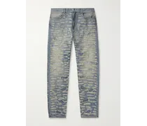 Jeans slim-fit effetto consumato con borchie Boro