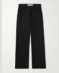 Séfr Pantaloni a gamba dritta in twill Jiro Nero