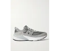 New Balance Sneakers in camoscio e mesh con finiture in pelle 990v6 Grigio