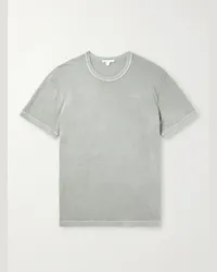 James Perse T-shirt in jersey di cotone pettinato Grigio